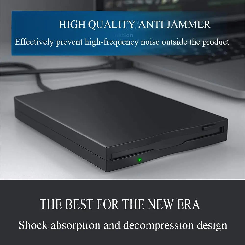 USB Floppy Drives，Portable 3.5" External 1.44 MB FDD Floppy Disk Reader for Windows XP/7/8/10/11 PC Laptop Desktop