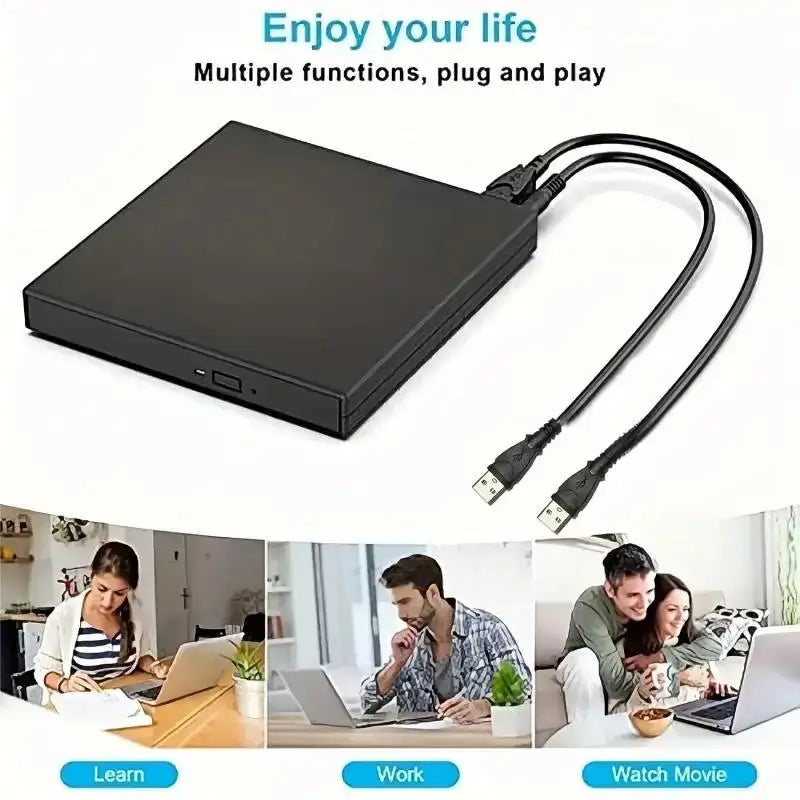 USB 3.0 External CD DVD Drive For Laptop PC MacBook Computer Protectable External Disk Drive For Data Reading Writing Storage