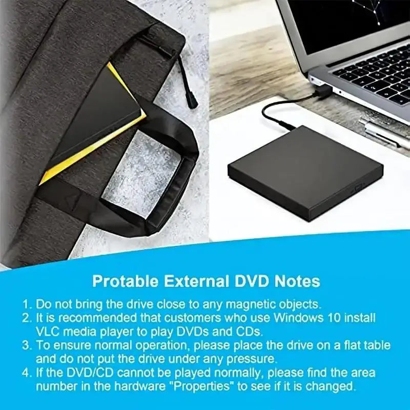 USB 3.0 External CD DVD Drive For Laptop PC MacBook Computer Protectable External Disk Drive For Data Reading Writing Storage